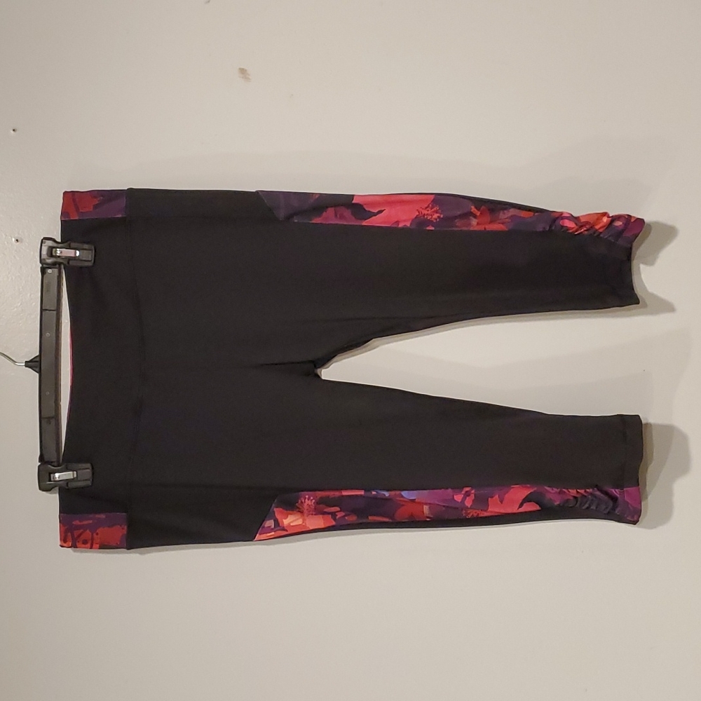 Athletic Works, Sz L/G, Black w/abstract florals
